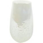 High Vase Ivy Vulcan Pearl White transparante hoge glazen vaas 14x24 cm